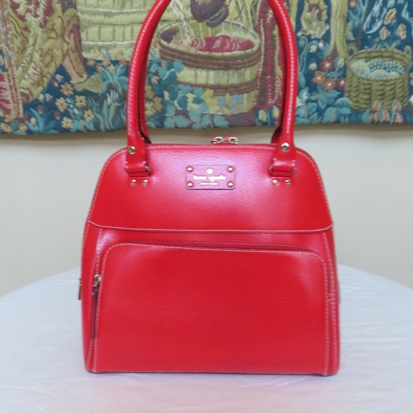 COPY - Kate Spade red leather satchel - Picture 1 of 6